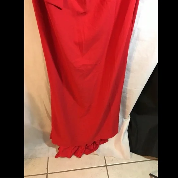 NWT Terani Couture One-Shoulder Mermaid‎ Gown Red [SZ 12 ]